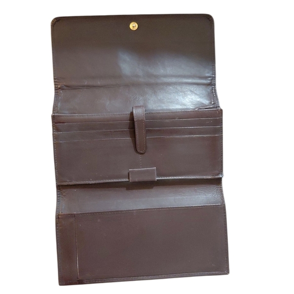 Coach Dark Brown Wallet Soft Leather Tri-fold Wallet - Picture 7 of 13